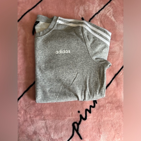 Adidas Heather Gray Crewneck Sweatshirt - Picture 3 of 5